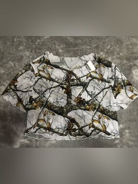 Camo Mesh Crop Top